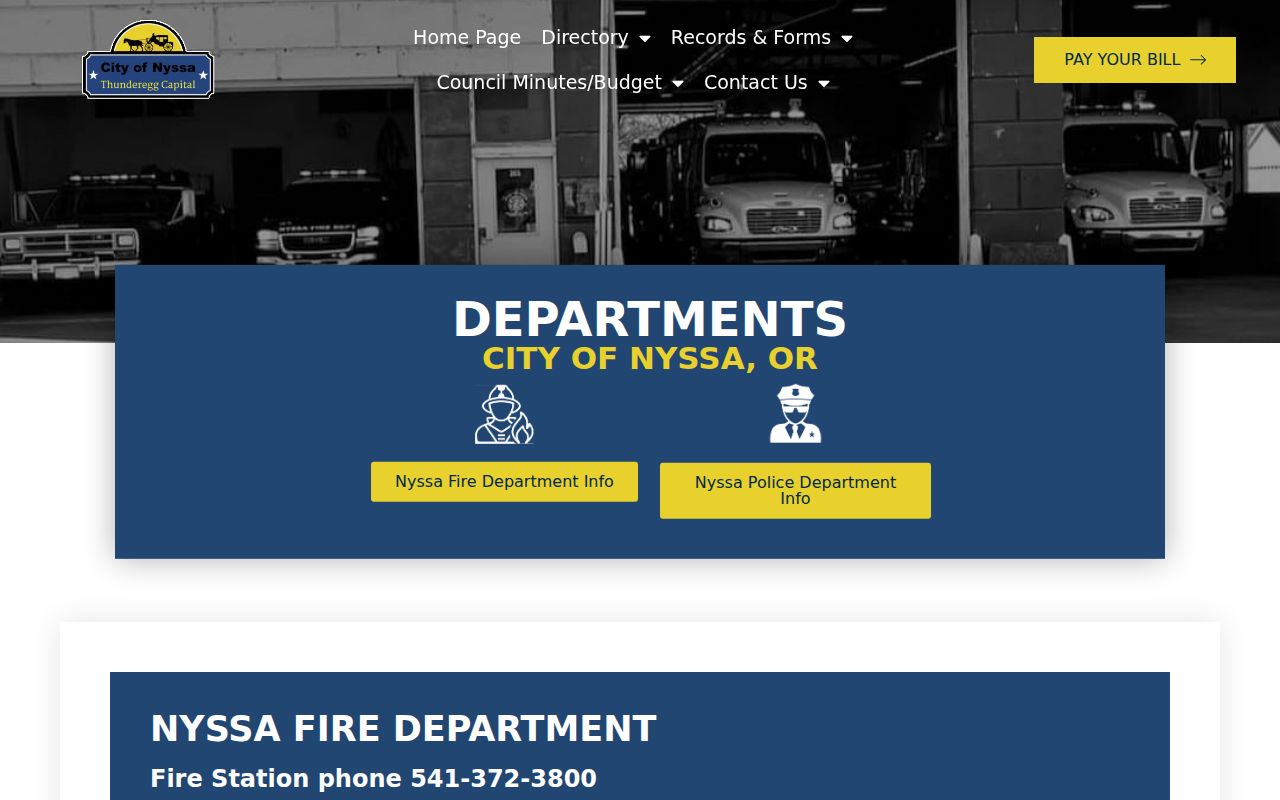 Nyssa criminal records police contact channels